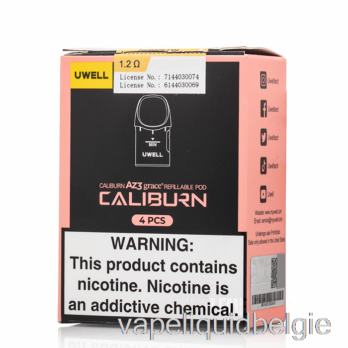 Vape Smaken Uwell Caliburn Az3 Grace Vervangende Pods 1.2ohm Az3 Grace Pods